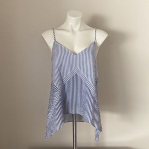 BCBGMAXAZRIA Cora Sleeveless Tank Top Light Blue Size XS